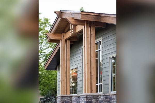 Exterior view of a senior living facility architecture