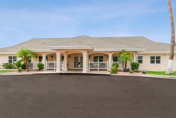 Exterior view of the Avista Senior Living Apache Junction entrance