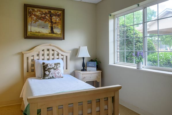 Cozy bedroom setting with natural light