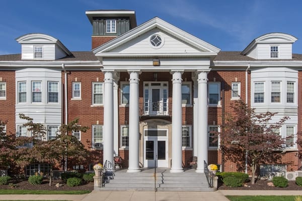 Exterior view of Peabody Retirement Community building