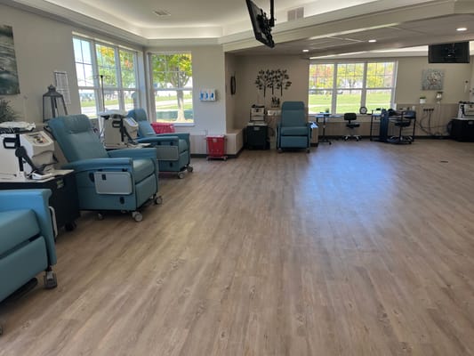 Clean and spacious interior of a care facility room