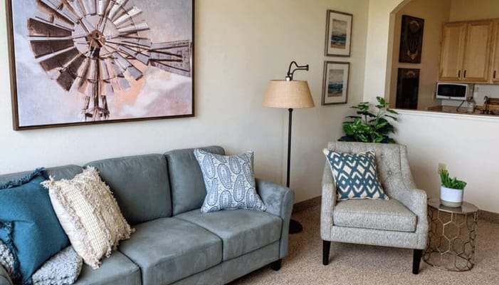 Cozy living room with comfortable furniture