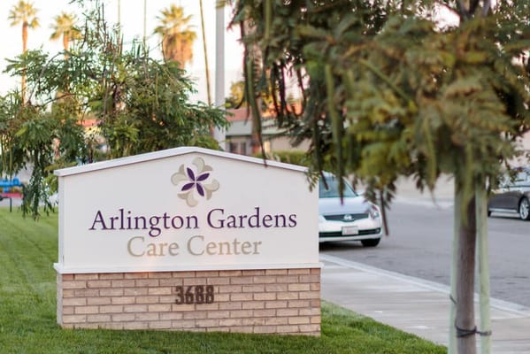 Sign for Arlington Gardens Care Center
