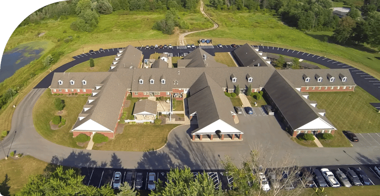 Aerial view of the Windsor House at Champion facility