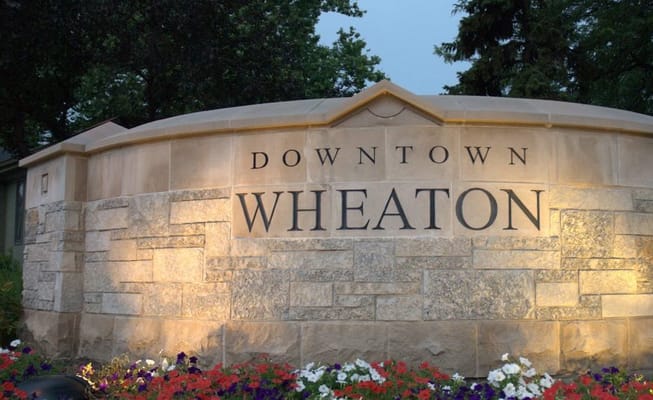 Sign at the entrance of Wheaton Village Nursing and Rehabilitation Center