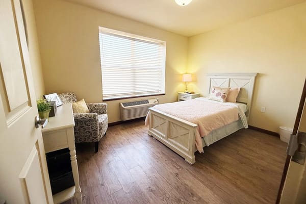 Cozy private resident room with natural light