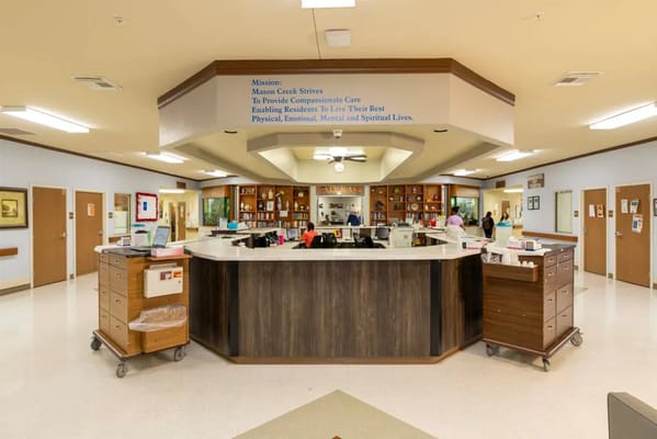 Interior view of the facility's reception area