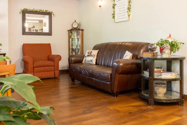 Cozy interior living area with comfortable furniture