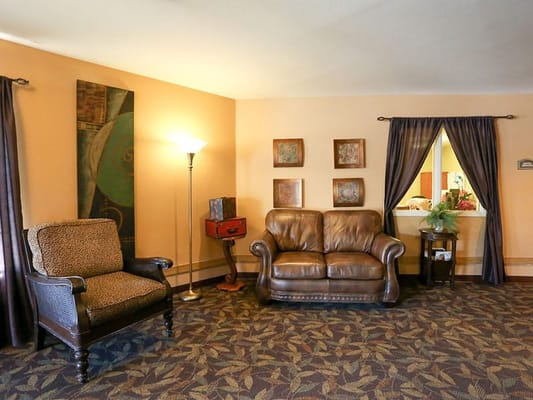 Cozy common area with seating and decor