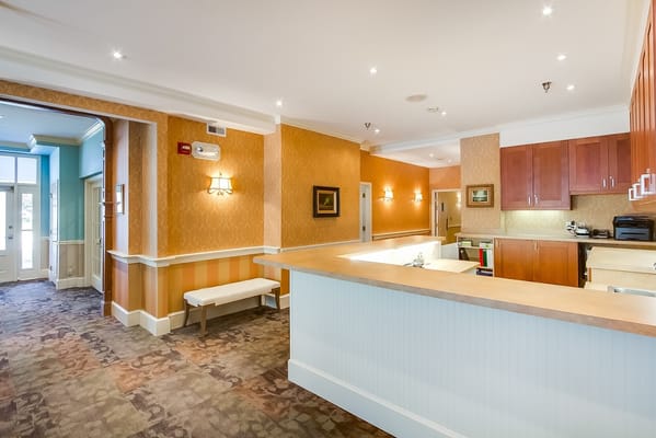 Bright interior of a welcoming reception area