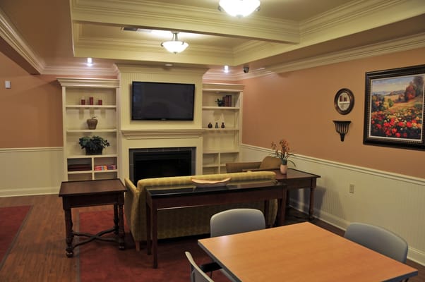 Cozy common area with seating and decor