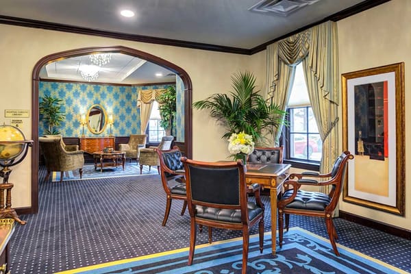 Cozy common area with seating and decor