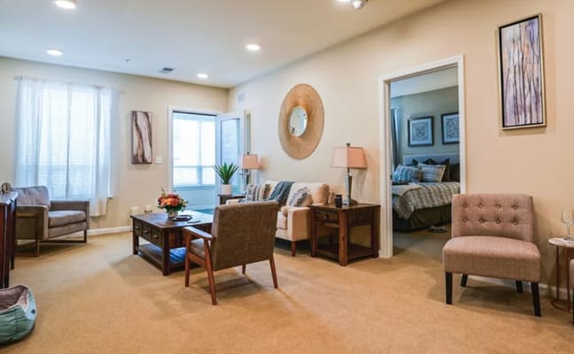 Cozy interior view of a resident room