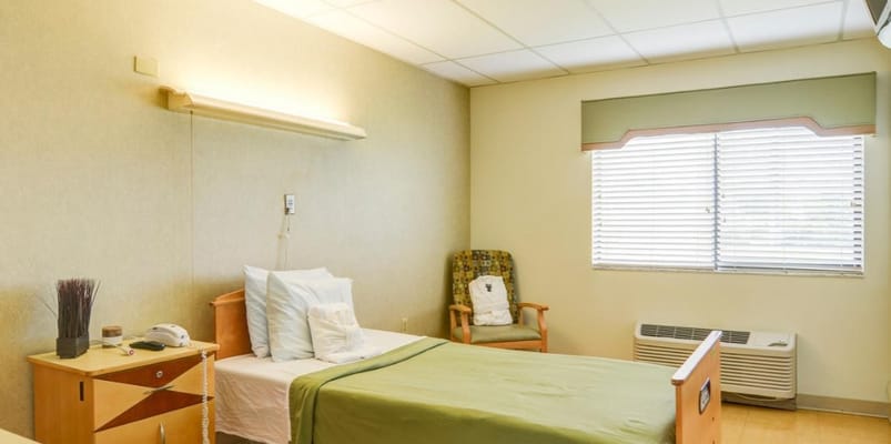 Interior view of a private resident room
