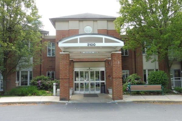 Entrance of Kirkland Village senior living facility