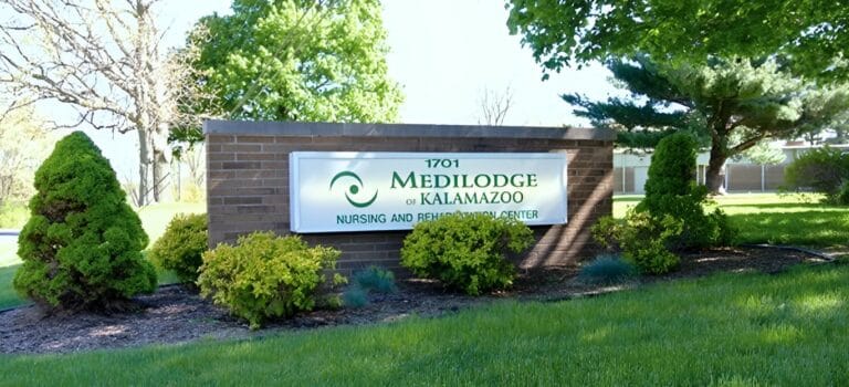 Sign for Medilodge of Kalamazoo, nursing and rehabilitation center