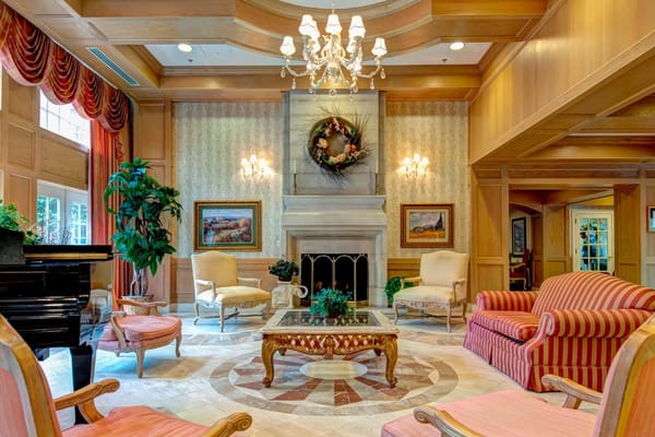 Elegant common area with seating and decor
