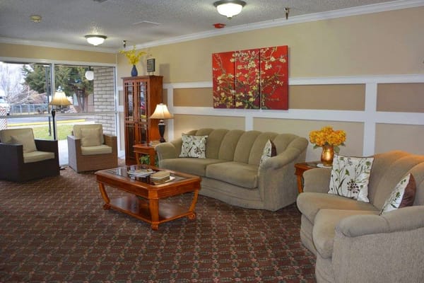 Comfortable lounge area with seating and decor