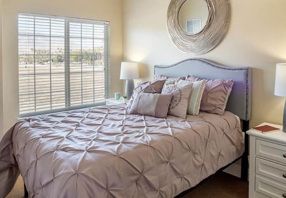 Cozy bedroom in an assisted living facility