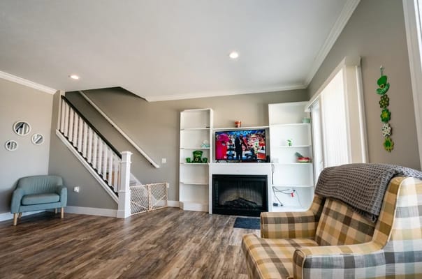 Cozy living area with a TV and seating