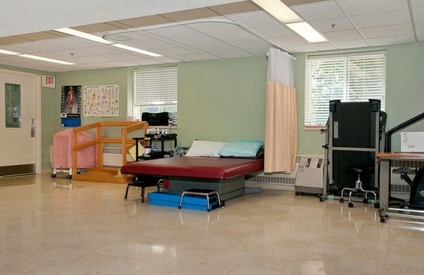 Interior of a therapy room with equipment