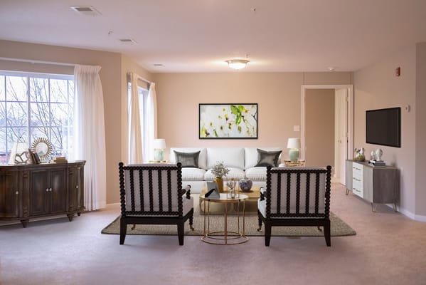 Cozy lounge area with comfortable seating