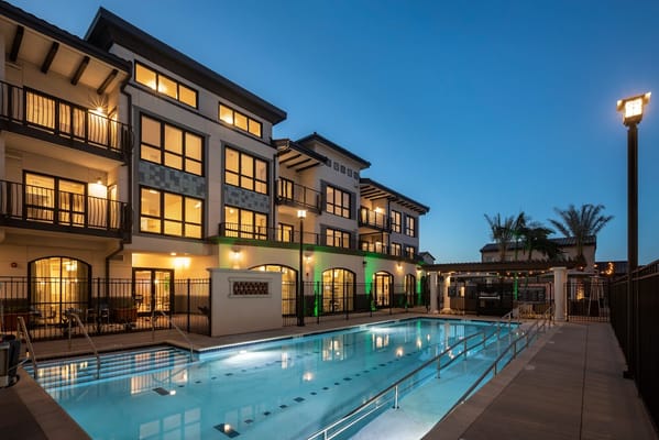 Exterior view of Westmont of Cypress with pool area