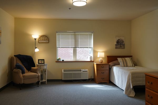 Cozy private resident room with natural light