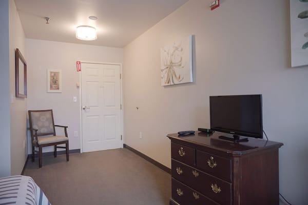 Interior view of a private resident room