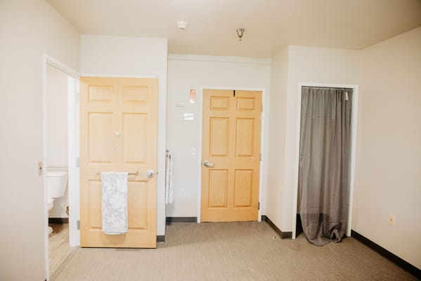 Private room interior in a senior living facility