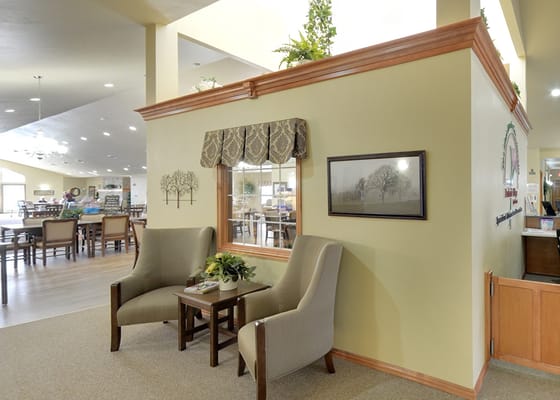 Common area with seating and decor