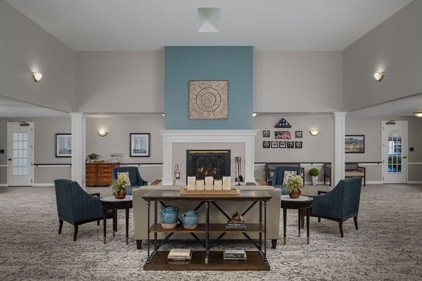 Cozy common area with seating and decor