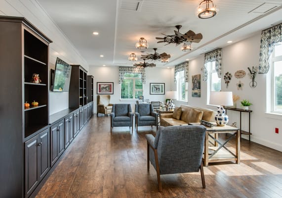 Bright and inviting common area in the facility