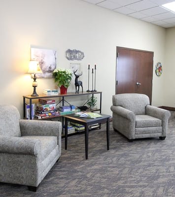 Cozy common area with comfortable seating and decor