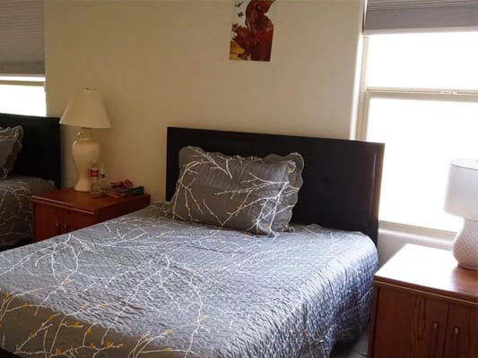 Cozy bedroom in a senior living facility
