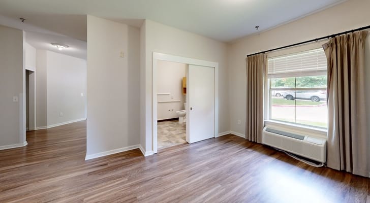 Interior view of a private resident room
