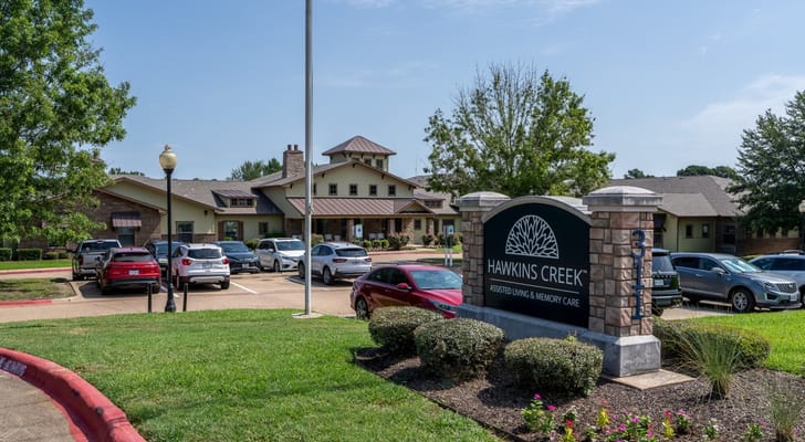 Exterior view of Hawkins Creek Assisted Living and Memory Care