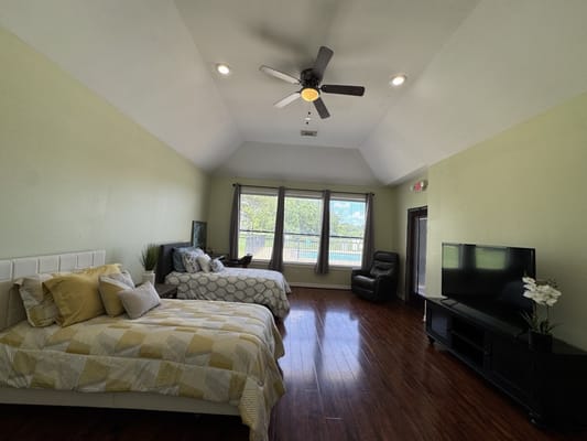 Bright, spacious resident room with two beds