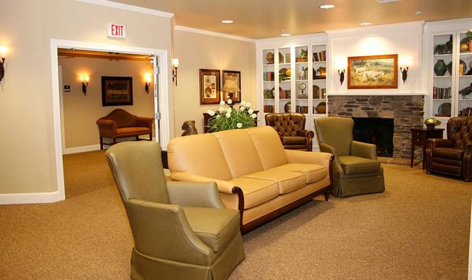 Interior common area with seating arrangements