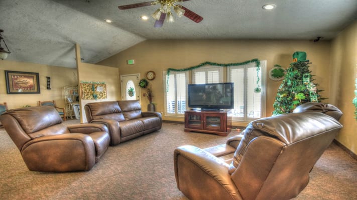 Cozy common area with comfortable seating and decor