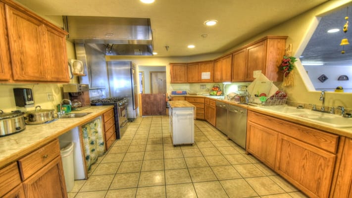 Interior view of a kitchen in a senior living facility