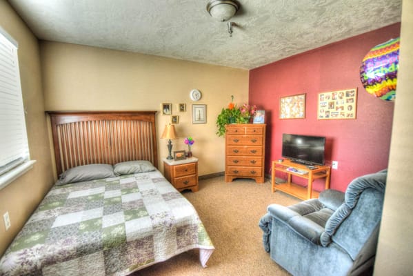 Cozy private resident room with decorations