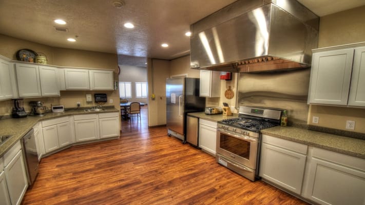 Interior view of a kitchen in a senior living facility