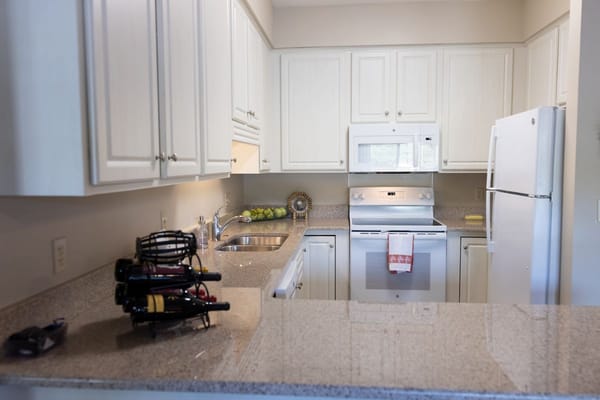 Bright and spacious kitchen with modern appliances