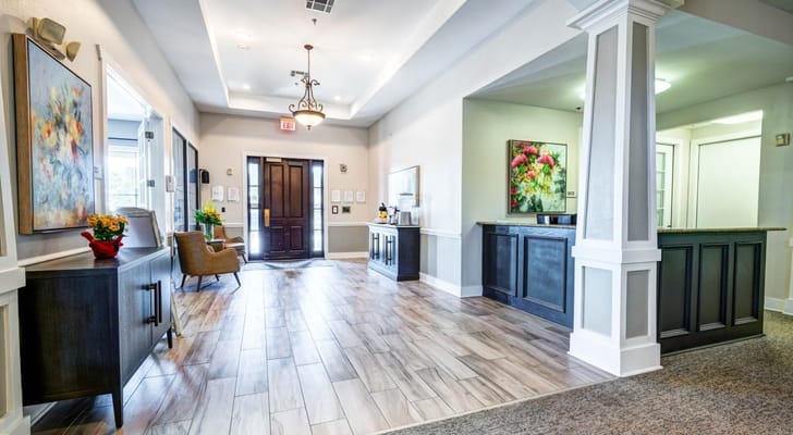 Bright interior view of a welcoming lobby area