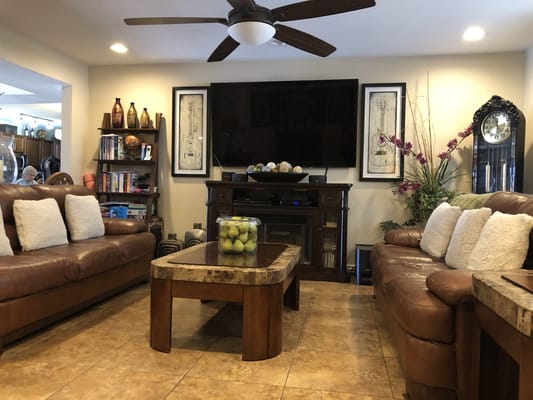 Cozy common area with seating and decor