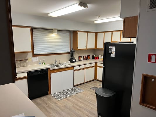 Spacious kitchen with modern appliances and ample storage