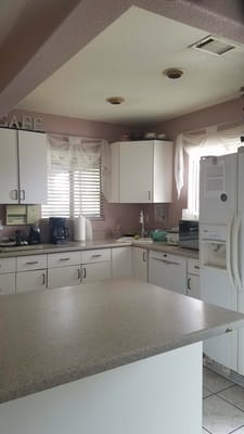 A kitchen area in a senior living facility