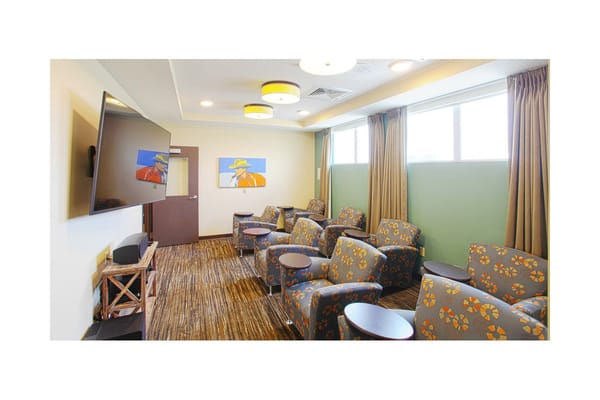 Interior lounge area with comfortable seating