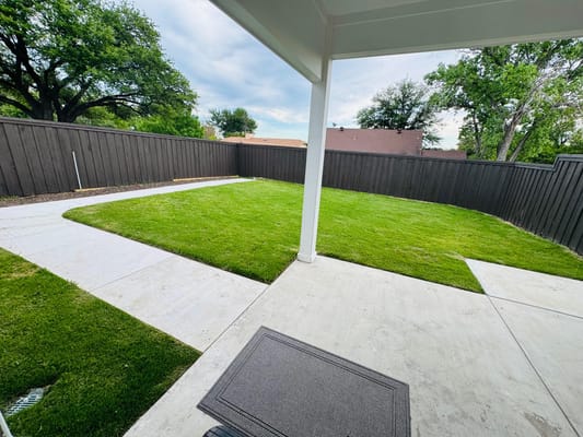 A well-maintained outdoor space with grass and walkways